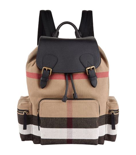 burberry large rucksack leather|Burberry small canvas check backpack.